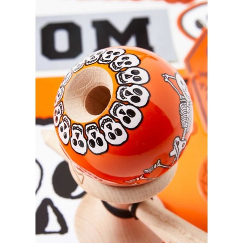 KROM Kendama JODY BARTON - SKELETONS ORANGE