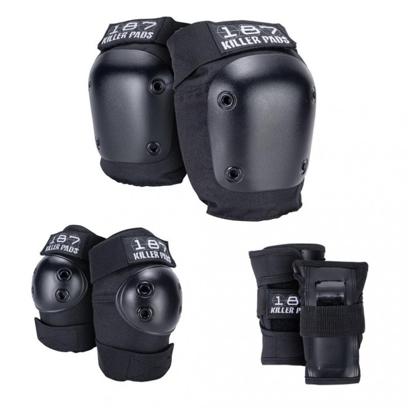 187 Killer Pads Jr. Six Pack Set Black OSFA JNR