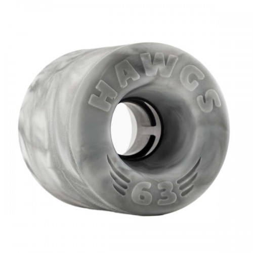 HAWGS WHEELS (JEU DE 4) 63MM DOOZIES GREY WHITE SWIRL 78A