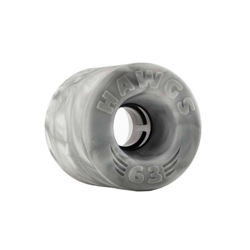 HAWGS WHEELS (JEU DE 4) 63MM DOOZIES GREY WHITE SWIRL 78A