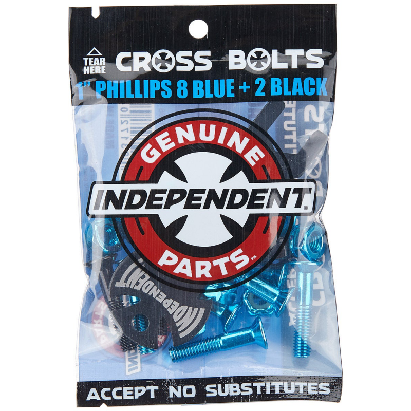 INDEPENDENT VISSERIE (JEU DE 8) GP PHILLIPS 1 POUCE BLUE BLK