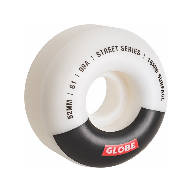 GLOBE WHEELS G1 White/Black/Bar 52mm